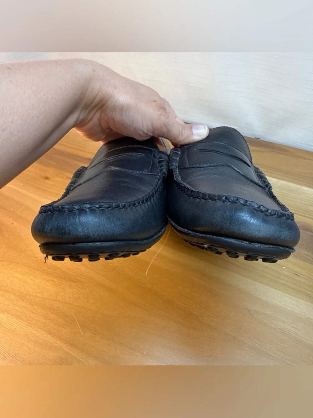 Allen Edmonds Siesta Key Men Sz 10 D Shoe Driving Penny Loafer Black Leather - Picture 3 of 13